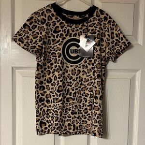 Chicago Cubs Leopard Print Shirt Size 7/8 NEW